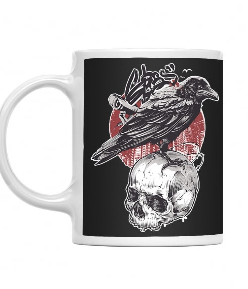 Raven skull Koponyás Bögre - Stílus