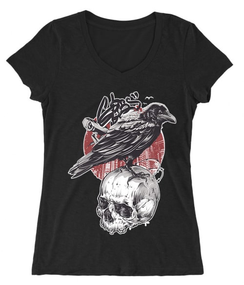 Raven skull Póló - Ha Skulls rajongó ezeket a pólókat tuti imádni fogod!