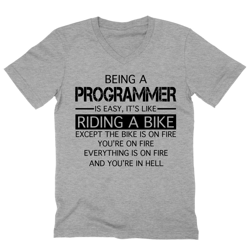 Being a programmer Férfi V-nyakú Póló