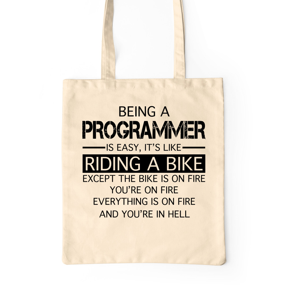 Being a programmer Prémium Vászontáska