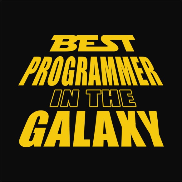 Best programmer in the galaxy Irodai Pólók, Pulóverek, Bögrék - Programozó