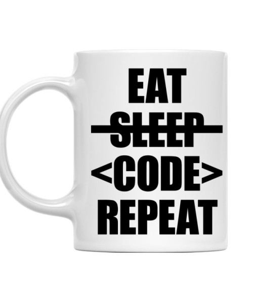Eat sleep code Irodai Bögre - Programozó
