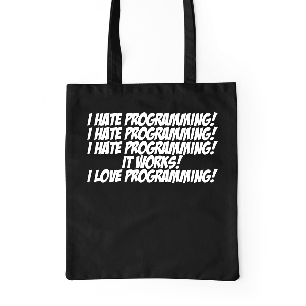 I love programming Prémium Vászontáska