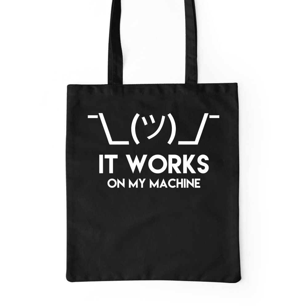 It works on my machine Prémium Vászontáska