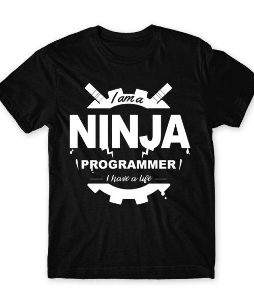 Ninja programmer Programozó Póló - Programozó