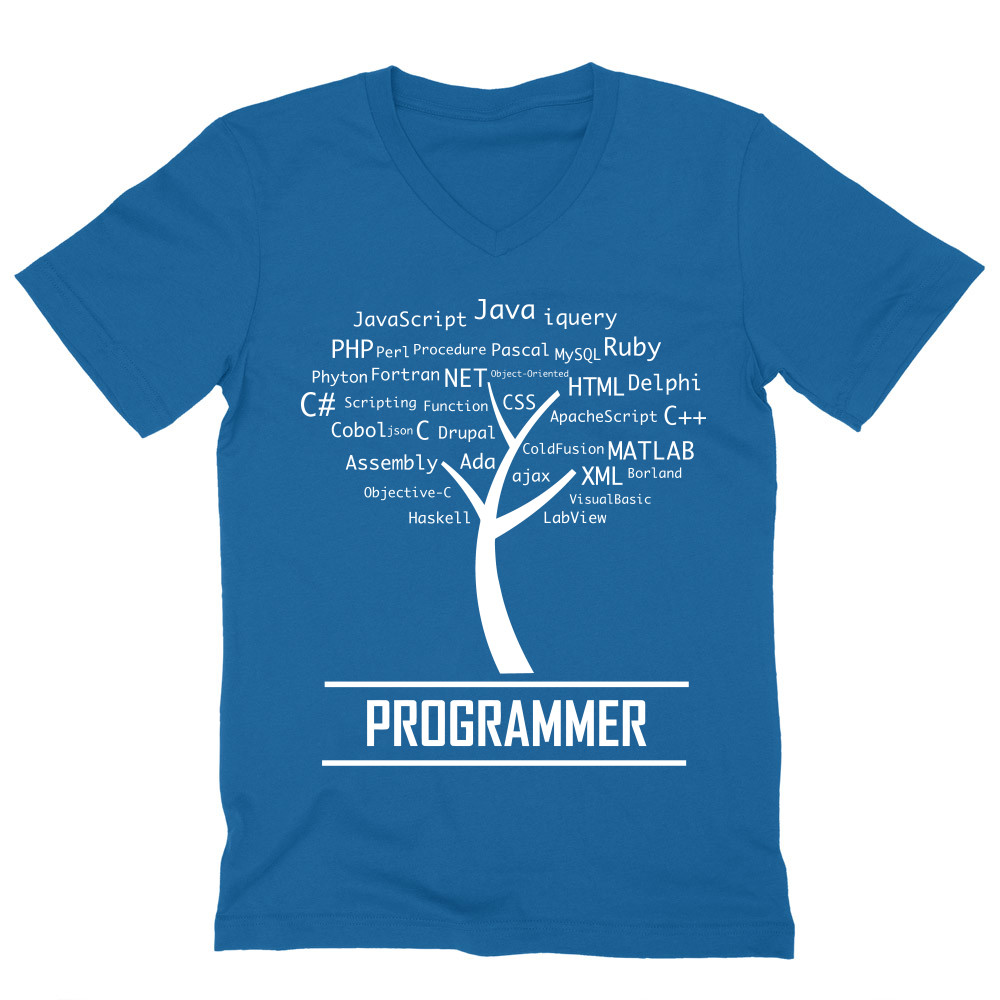 Programmer tree Férfi V-nyakú Póló