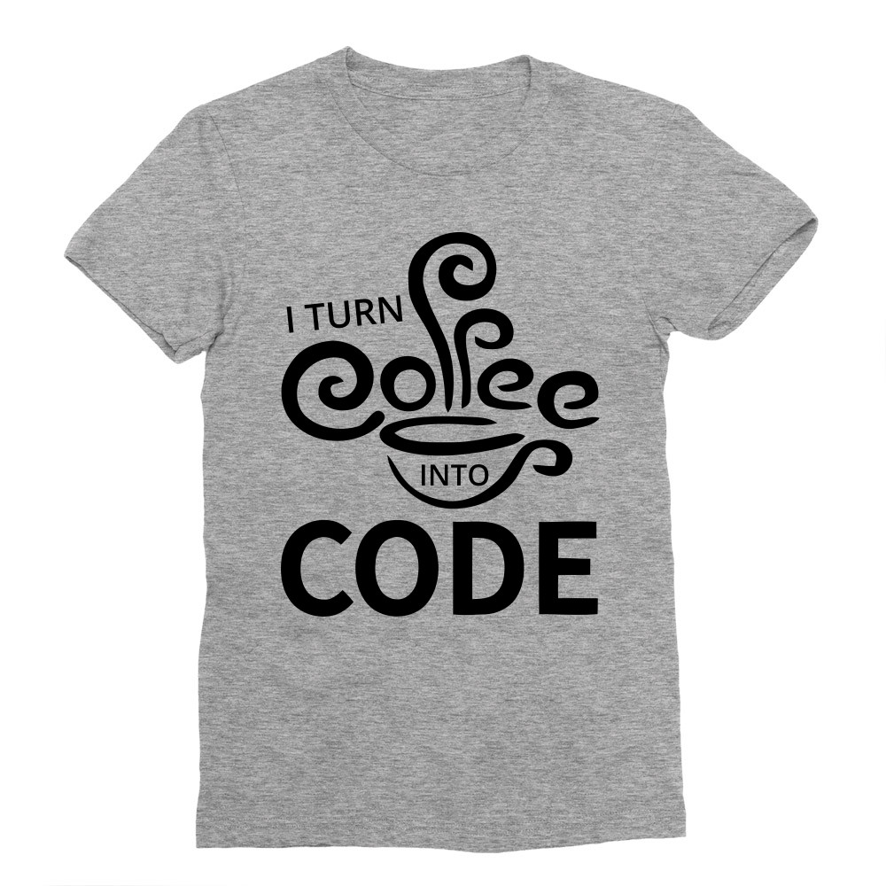 Turn coffee into code Férfi Testhezálló Póló