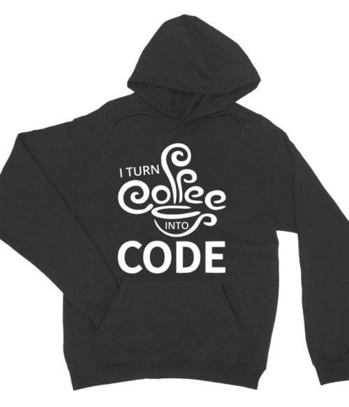 Turn coffee into code Programozó Pulóver - Programozó