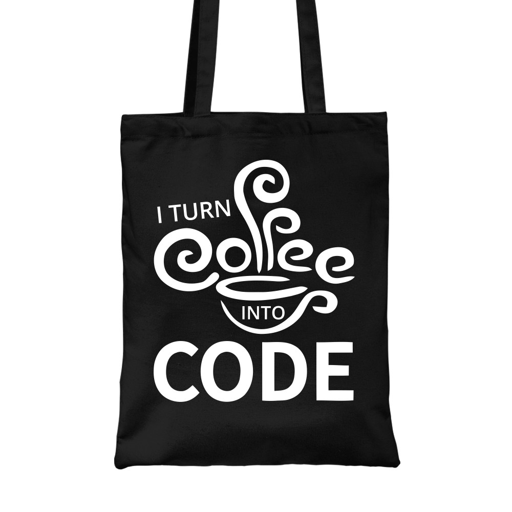 Turn coffee into code Vászontáska