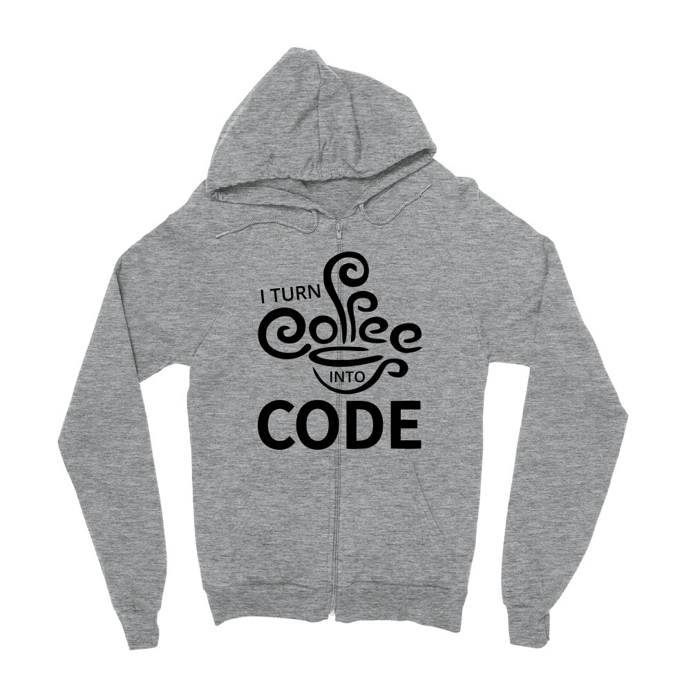Turn coffee into code Zipzáros Pulóver