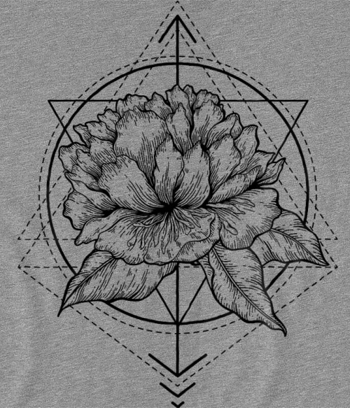 Geometric flower tattoo Virágos Pólók, Pulóverek, Bögrék - Virágos