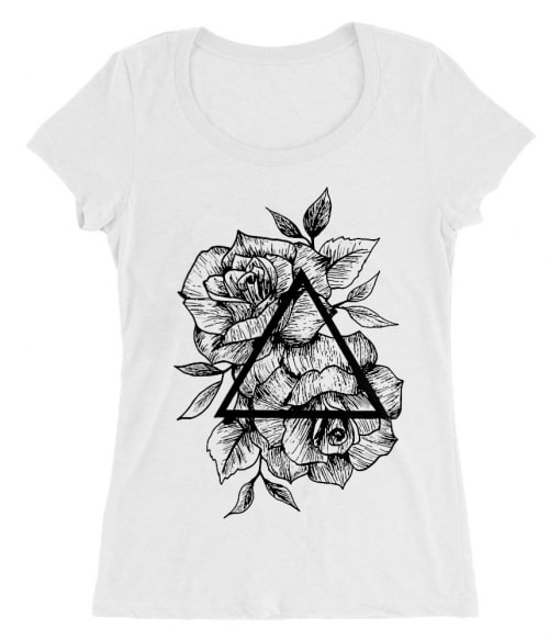 Rose and triangle Póló - Ha Flower rajongó ezeket a pólókat tuti imádni fogod!