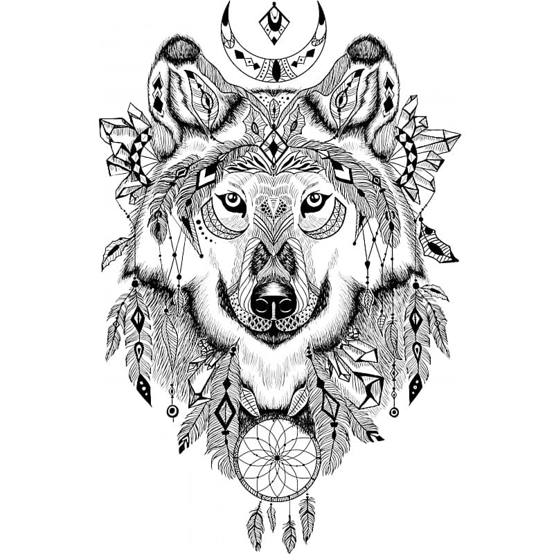 Wolf dream catcher