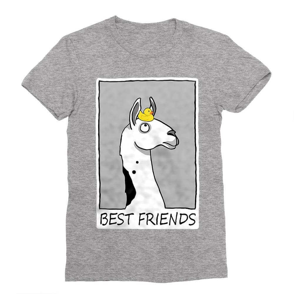 Best friends llama Férfi Testhezálló Póló