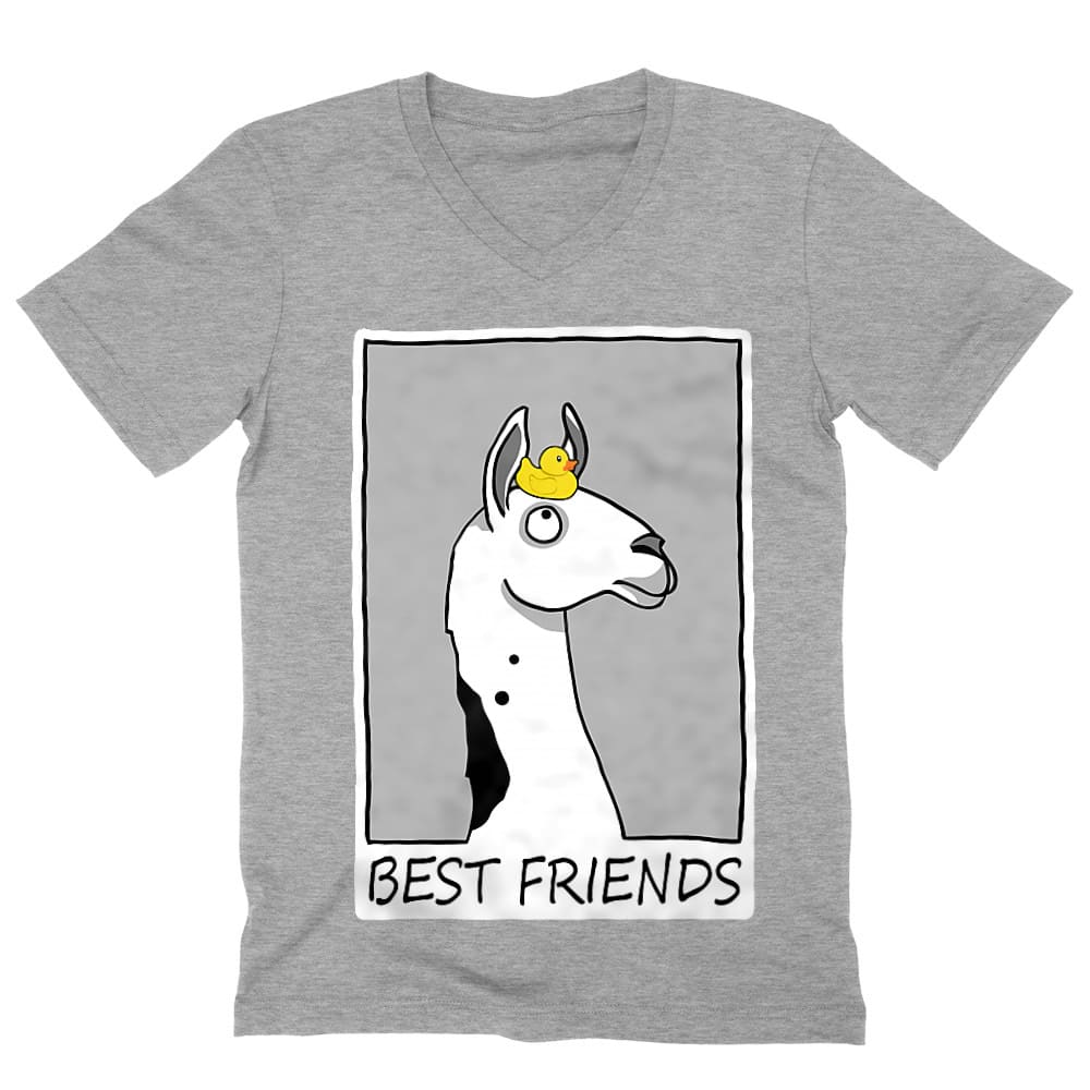Best friends llama Férfi V-nyakú Póló