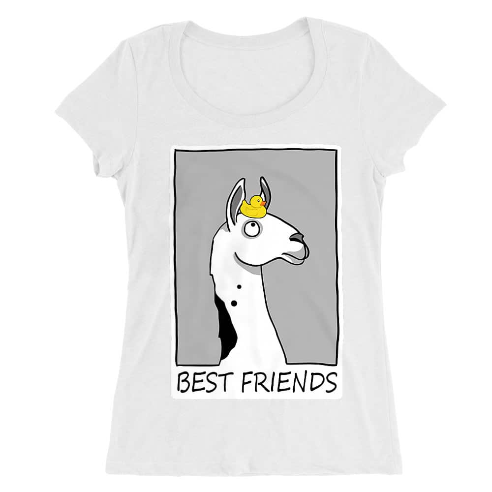 Best friends llama Női O-nyakú Póló