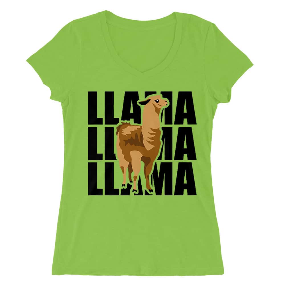 Llama llama llama Női V-nyakú Póló