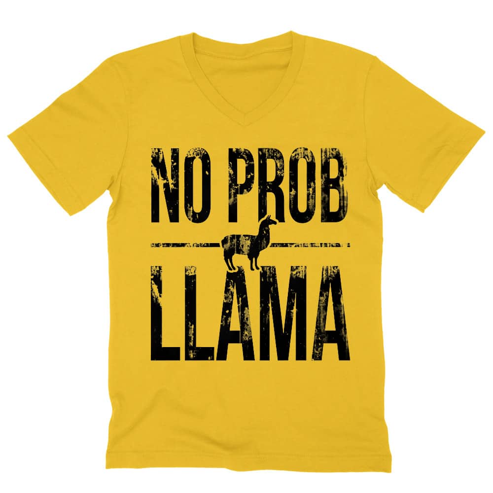 No prob llama Férfi V-nyakú Póló