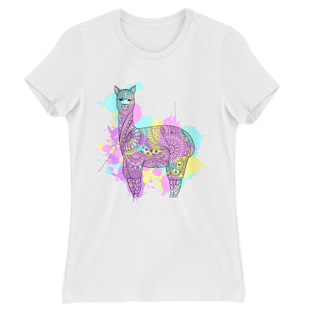 Watercolor llama Női Póló