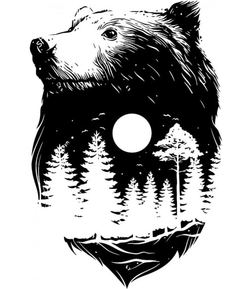 Bear and forest Medve Pólók, Pulóverek, Bögrék - Medve