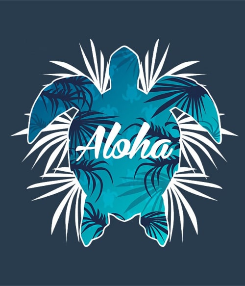 Aloha turtle Teknős Pólók, Pulóverek, Bögrék - Teknős