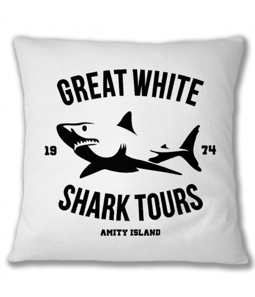 Great white shark Cápás Párnahuzat - Cápás