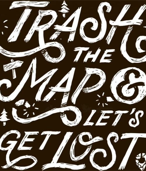 Trash the map Túra Túra Túra Pólók, Pulóverek, Bögrék - Túra