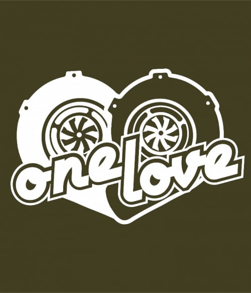 One Love Turbo Vezetés Pólók, Pulóverek, Bögrék - Vezetés