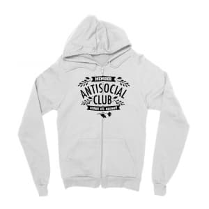 Antisocial Club - Zip Up Hoodie