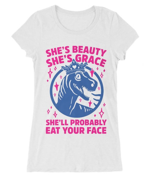 She is beauty Póló - Ha Jurassic Park rajongó ezeket a pólókat tuti imádni fogod!