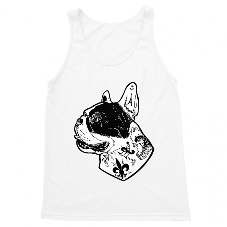 Tattooed french bulldog