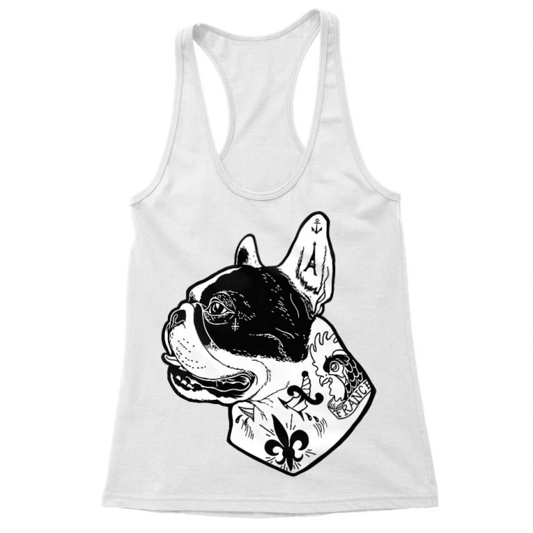 Tattooed french bulldog