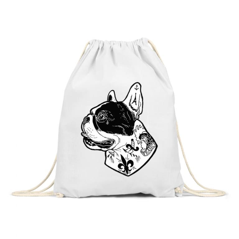 Tattooed french bulldog