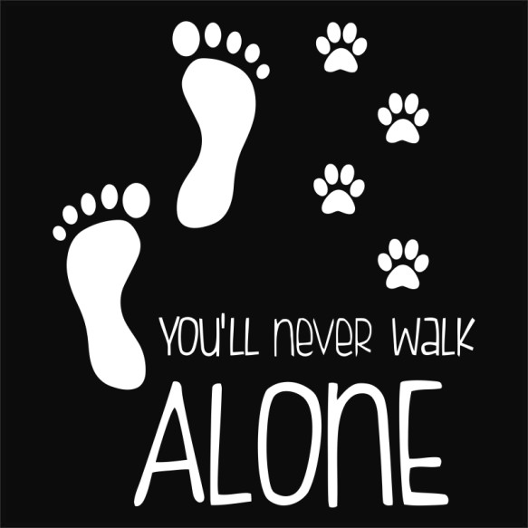 You will never walk alone kutya Pólók, Pulóverek, Bögrék - Kutyás