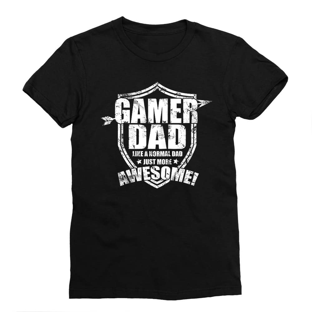Awesome gamer dad Férfi Testhezálló Póló