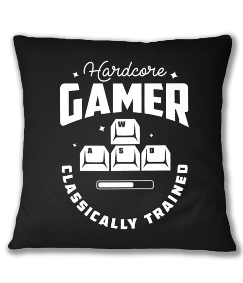 Hardcore gamer Gamer Párnahuzat - Gaming
