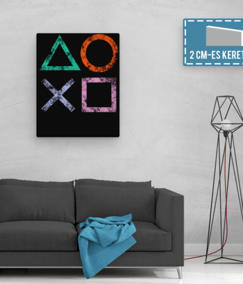 Playstation symbols Póló - Ha Gamer rajongó ezeket a pólókat tuti imádni fogod!