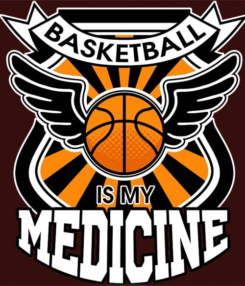 Basketball is my Medicine Kosaras Kosaras Kosaras Pólók, Pulóverek, Bögrék - Sport