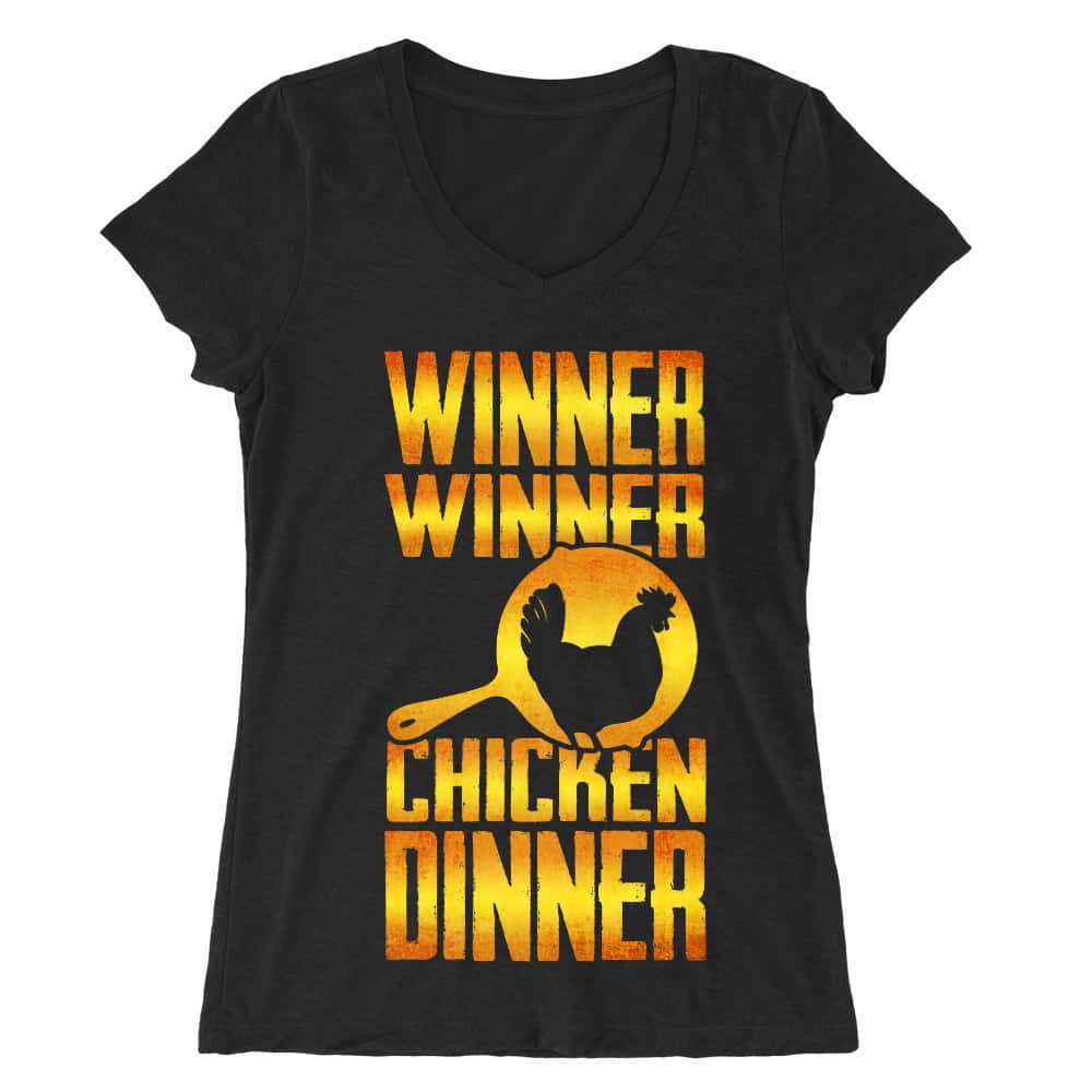 Winner winner chicken dinner Női V-nyakú Póló