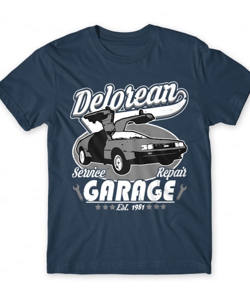 Delorean Garage Scifi Póló - Vissza a jövőbe