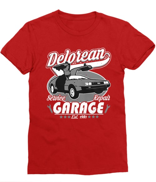 Delorean Garage Póló - Ha Back to the Future rajongó ezeket a pólókat tuti imádni fogod!