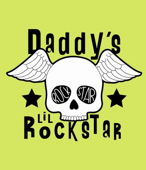 Daddy's lil rockstar Rocker Rocker Rocker Pólók, Pulóverek, Bögrék - Zene