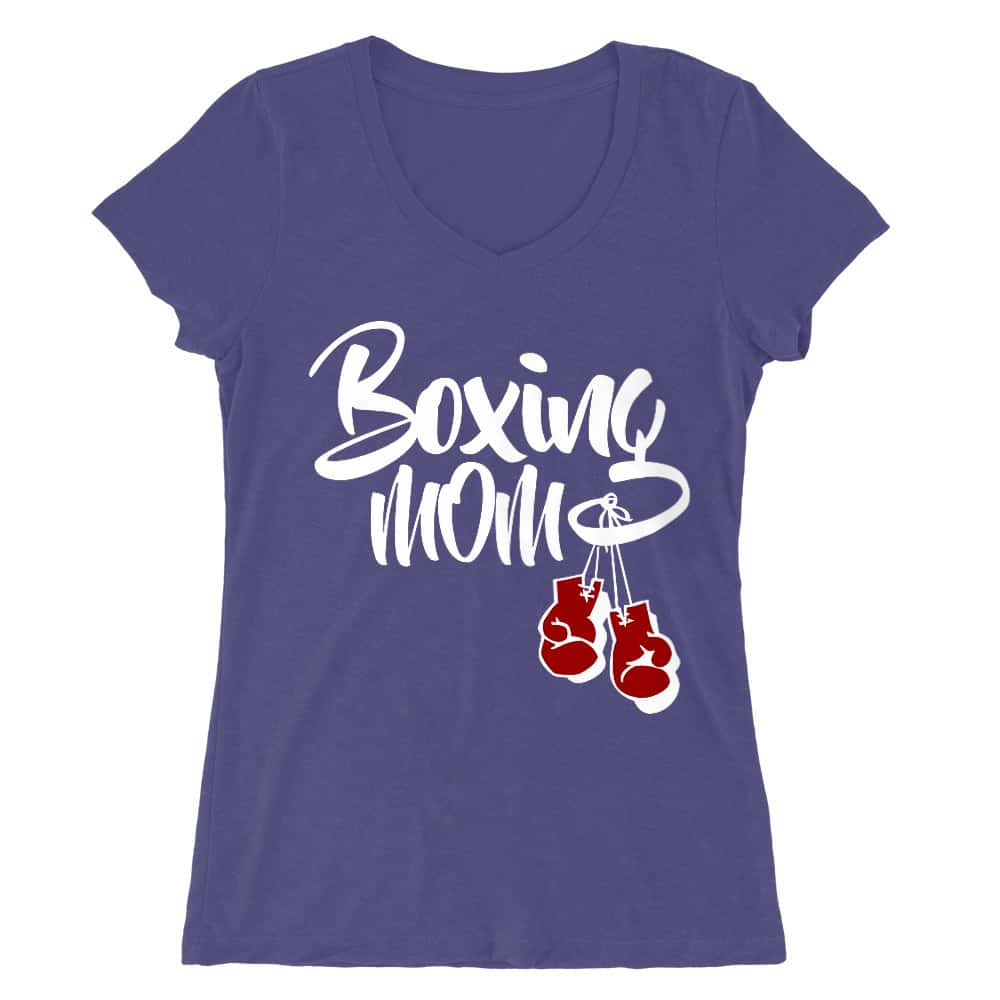 Boxing Mom Női V-nyakú Póló