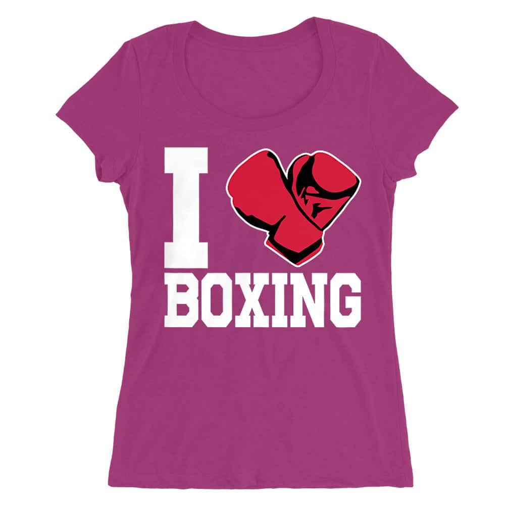 I Love Boxing Női O-nyakú Póló