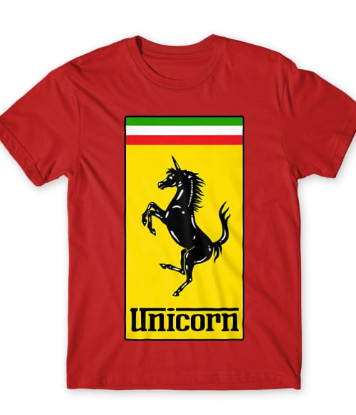 Unicorn Ferrari brand parody Póló - Poénos