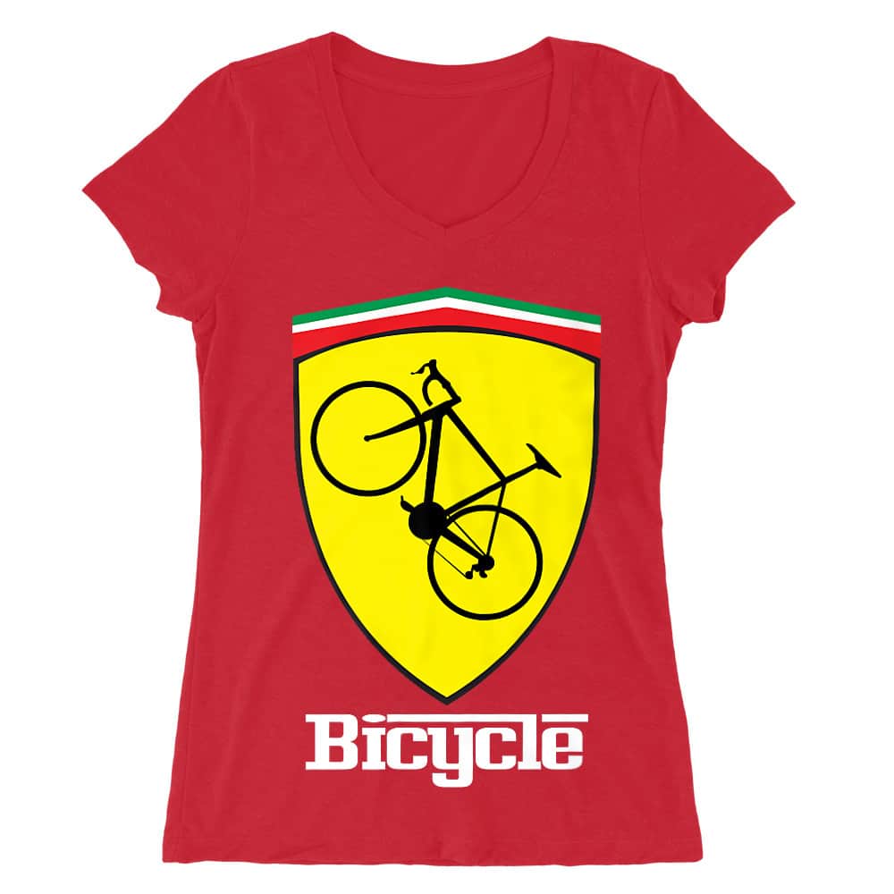 Bicycle Ferrari Női V-nyakú Póló