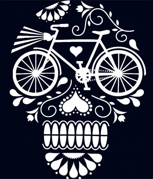 Bicycle Skull Biciklis Pólók, Pulóverek, Bögrék - Szabadidő