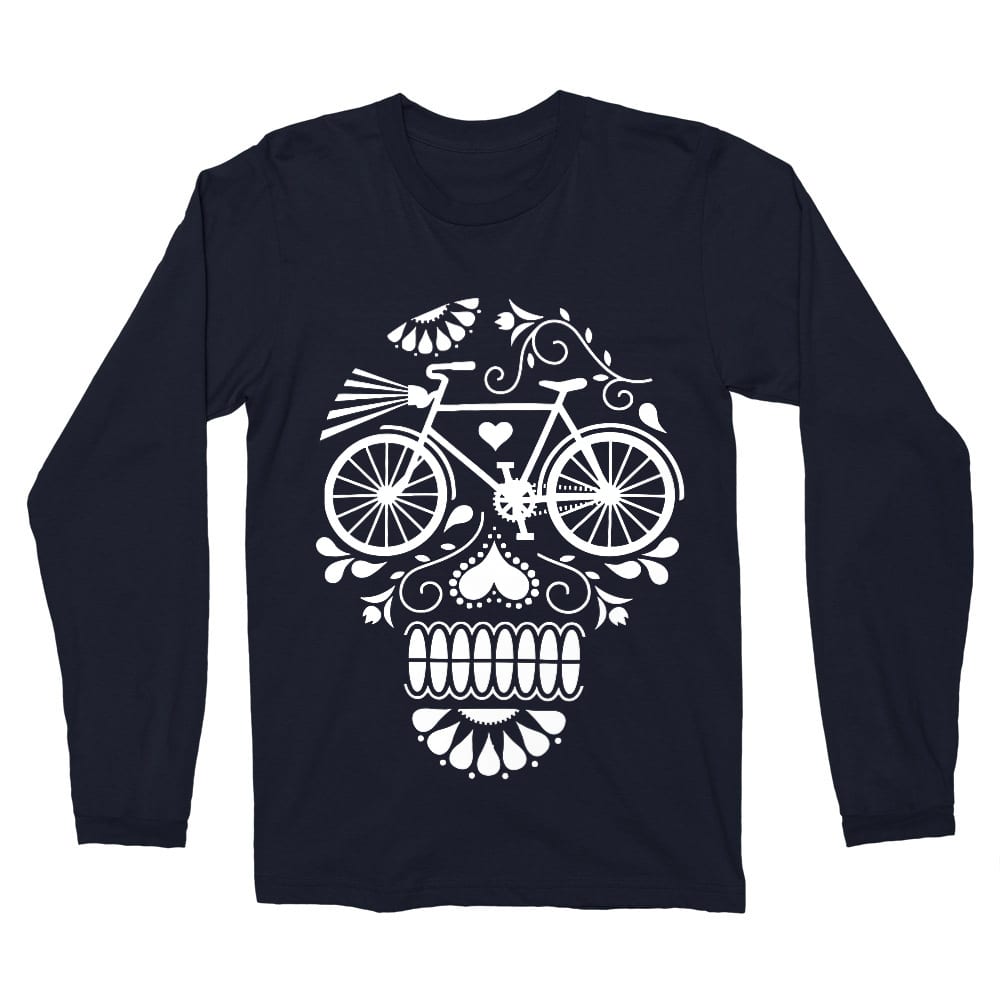 Bicycle Skull Férfi Hosszúujjú Póló