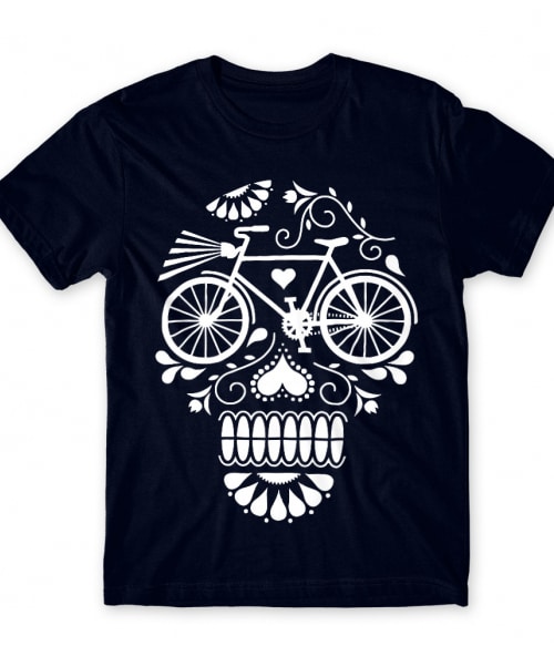 Bicycle Skull Biciklis Póló - Szabadidő