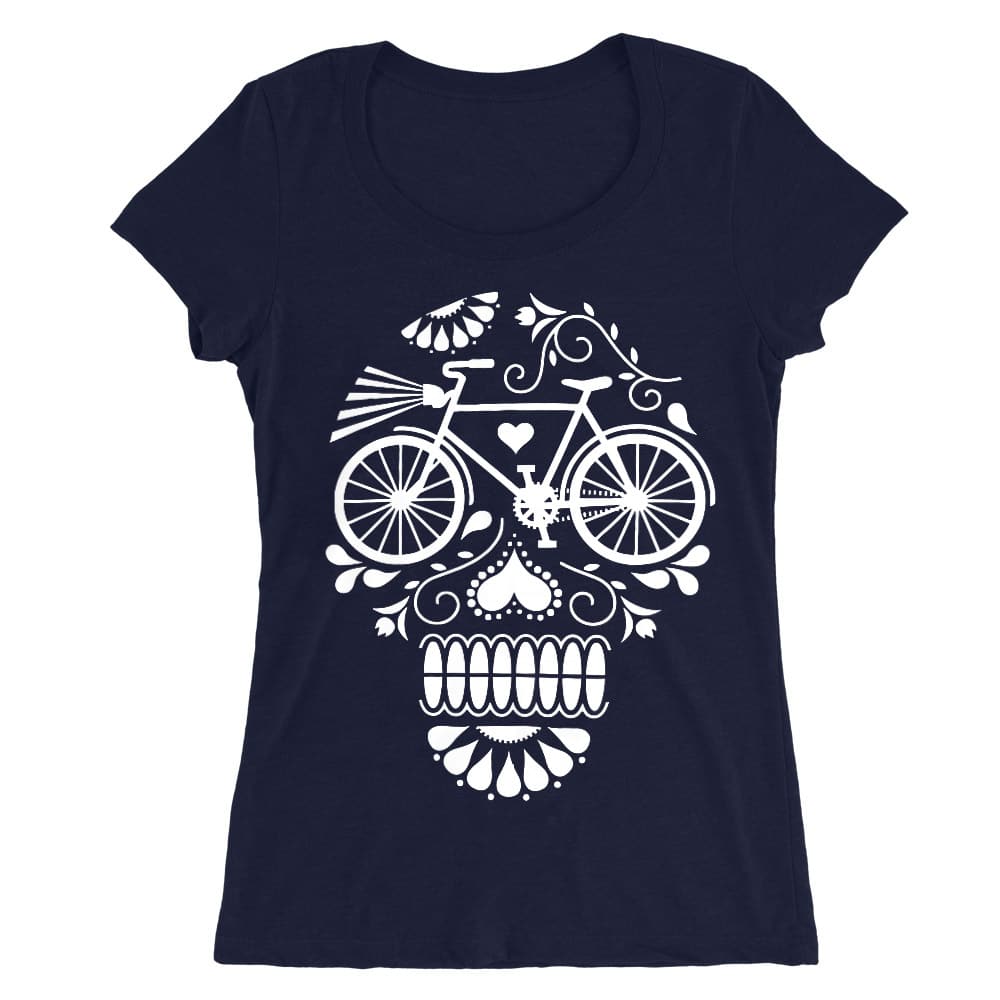 Bicycle Skull Női O-nyakú Póló